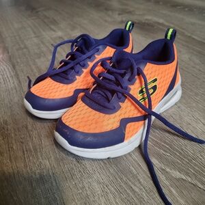 Skechers Kids' Vibrant Orange and Navy Sneakers